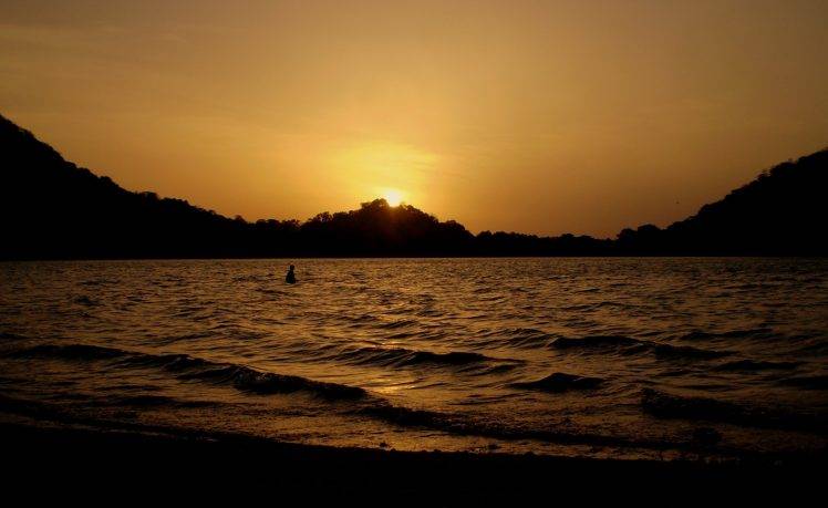photography, Sunset, Landscape, Water, Sea, Trees, Sri Lanka HD Wallpaper Desktop Background