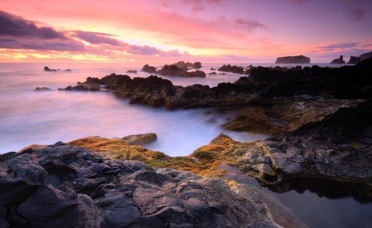 photography, Landscape, Nature, Sea, Water, Coast, Rock, Rock Formation, Portugal, Azores HD Wallpaper Desktop Background