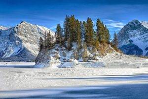 winter, Nature, Trees, Mountain, Landscape, Snow