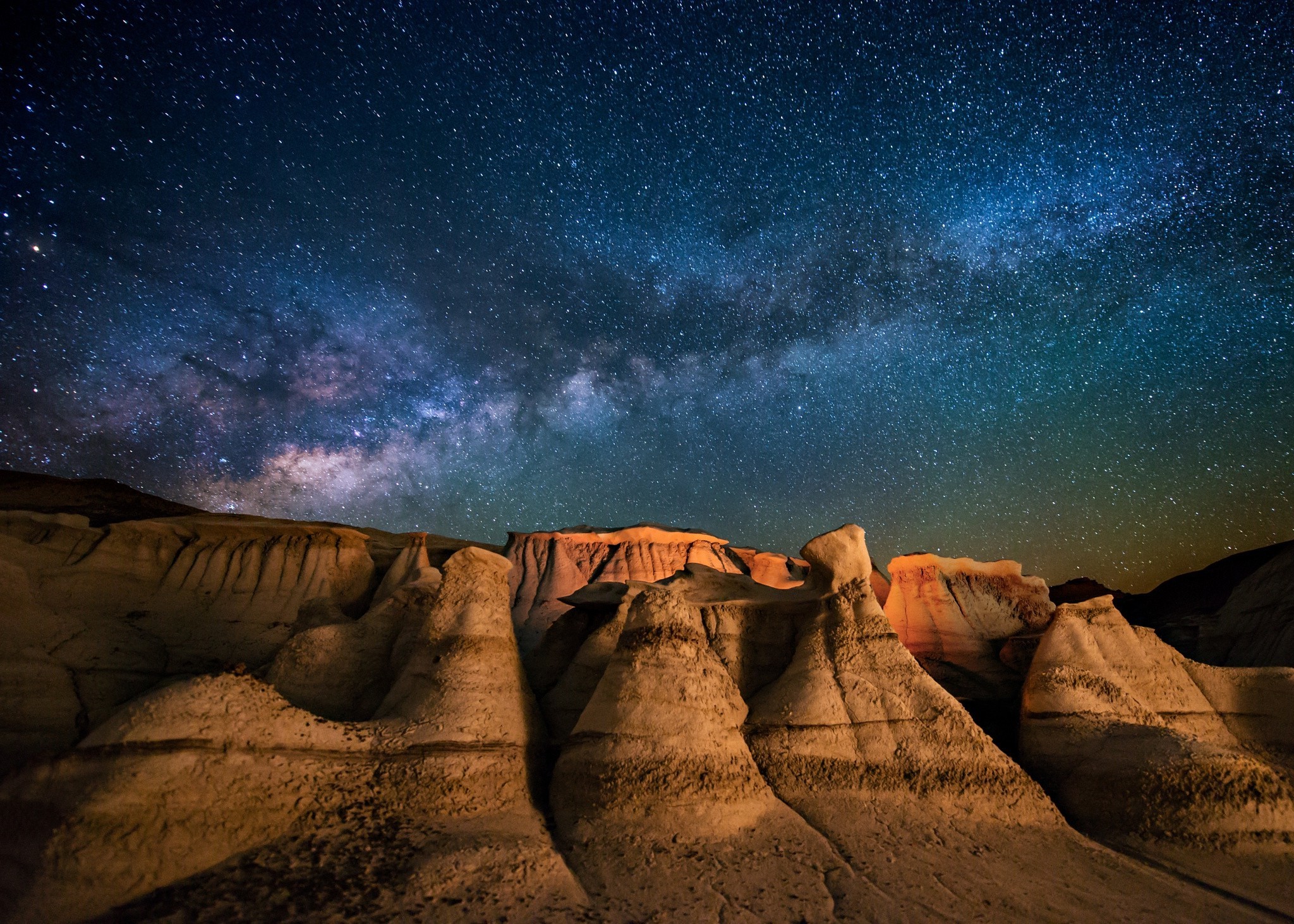 landscape, Nature, Milky Way, Galaxy, Starry Night, Desert, Moonlight