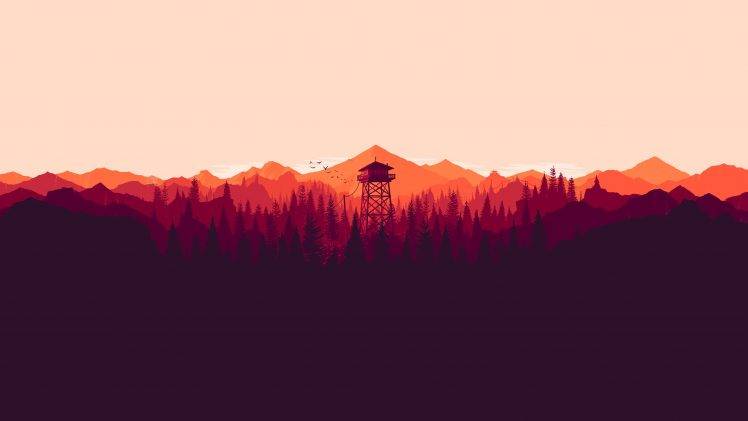 artwork, Landscape, Firewatch, Video Games HD Wallpaper Desktop Background