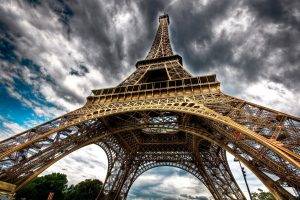 nature, Landscape, Clouds, Eiffel Tower, Paris, France, Architecture, Steel, Disneyland