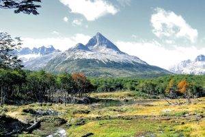 nature, Landscape, Panoramas, Mountain, Forest, Creeks, Grass, Patagonia, Tierra Del Fuego, Argentina