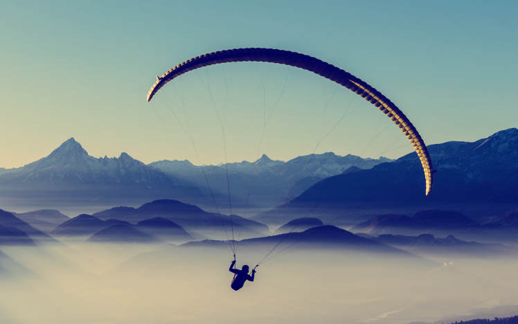 photography, Nature, Mountain, Landscape, Paragliding HD Wallpaper Desktop Background