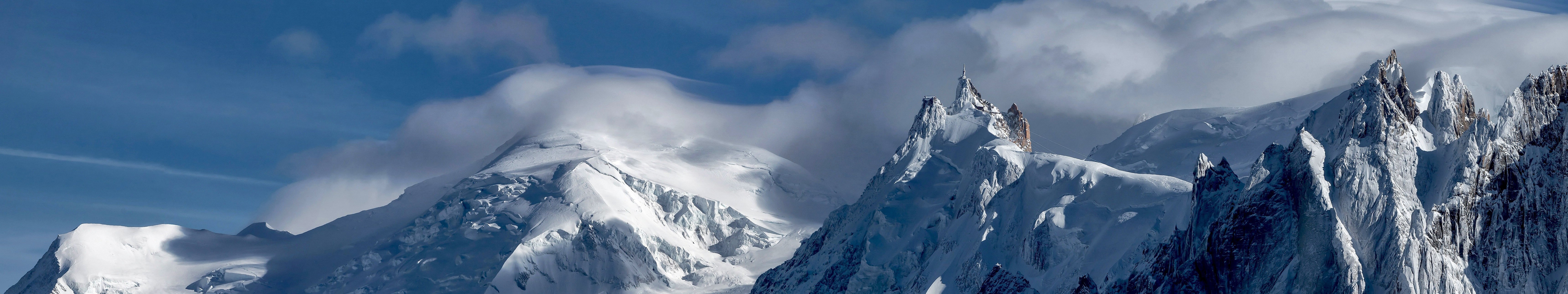 landscape, Triple Screen, Snow, Mountain Wallpaper