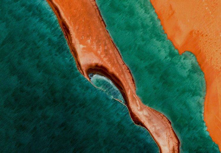 aerial View, Landscape, Surreal, Sea, Coast, Peninsula HD Wallpaper Desktop Background