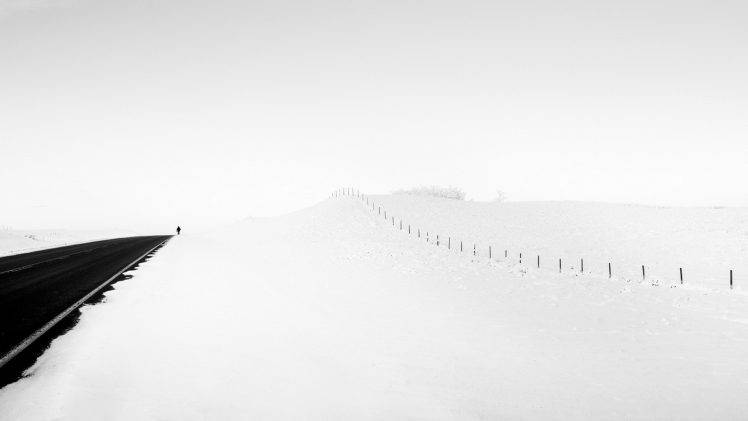 road, Winter, Landscape, Snow HD Wallpaper Desktop Background