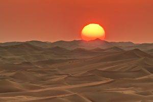 Sun, Desert, Landscape