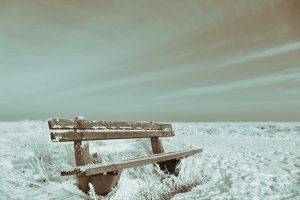 bench, Winter, Landscape, Nature