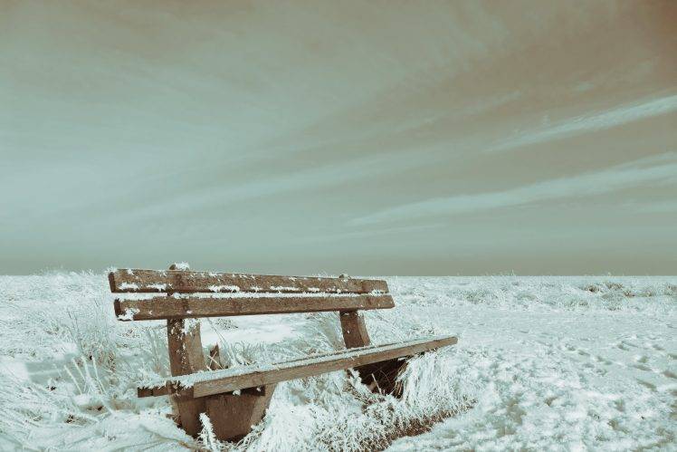 bench, Winter, Landscape, Nature HD Wallpaper Desktop Background