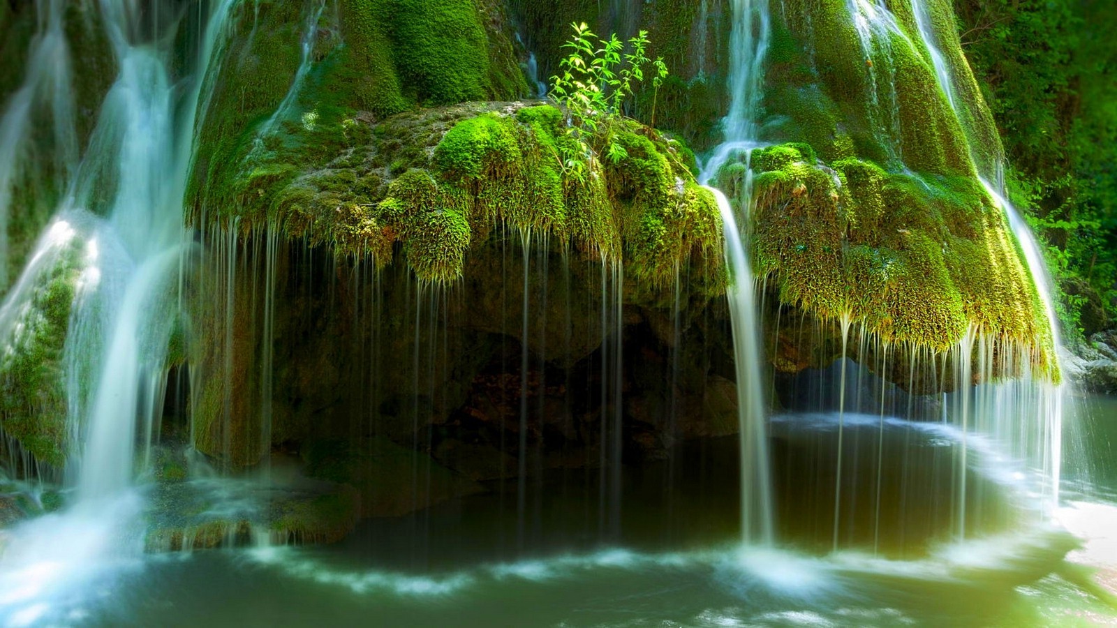 nature, Landscape, Waterfall, Moss, River, Green, Long Exposure, Morning, Romania Wallpaper