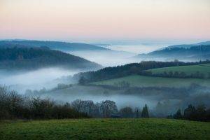 landscape, Nature, Photography, Sunrise, Mist, Hills, Trees, Field, Morning, Germany