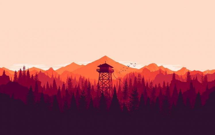 landscape, Mountains, Firewatch HD Wallpaper Desktop Background