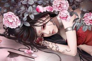 anime Girls, Tattoo, Flowers, Piercing