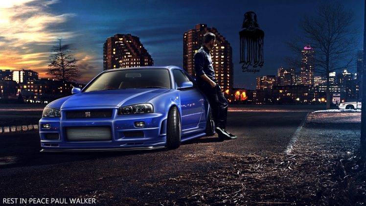 Paul Walker, Fast And Furious, Furious 7, Nissan Skyline GT R R34 HD Wallpaper Desktop Background