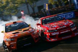 drift, Silvia, Mitsubishi Lancer Evolution, Mitsubishi Lancer Evo X, Team Orange
