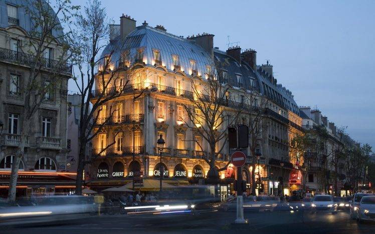 city, Paris, France, Building, Motion Blur, Car HD Wallpaper Desktop Background