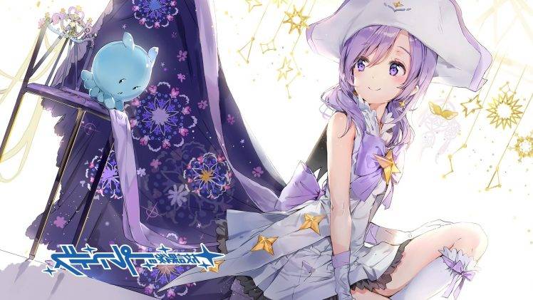 anime Girls, Anime, Houkago No Pleiades, Nanako (Houkago No Pleiades), Purple Hair, Purple Eyes HD Wallpaper Desktop Background