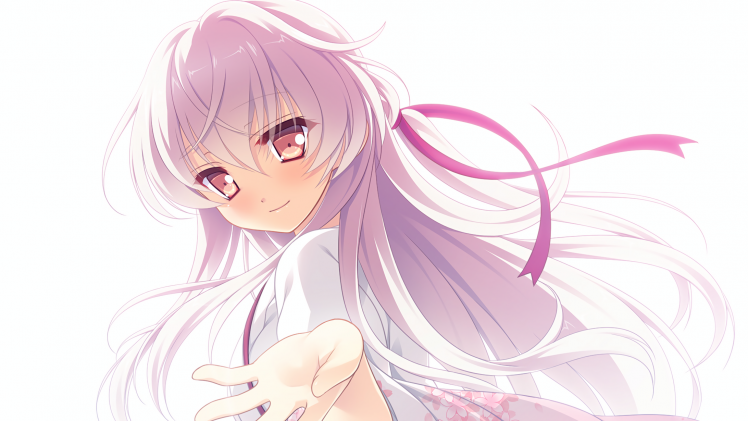 Hana No No Ni Saku Utakata No, Visual Novel, Pink Hair, Pink Eyes HD Wallpaper Desktop Background