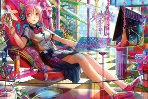 nekomimi, Technology, Anime Girls, Pink Hair, Original Characters, Fuji Choko