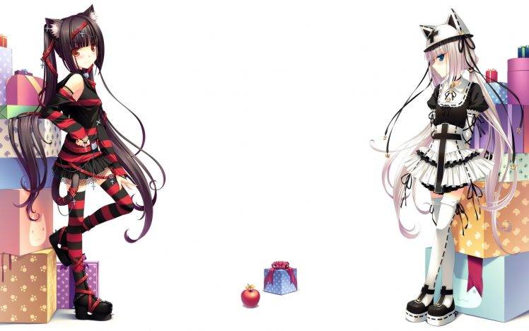 anime Girls, Anime, Neko Para, Vanilla (Neko Para), Chocolat (Neko Para) HD Wallpaper Desktop Background
