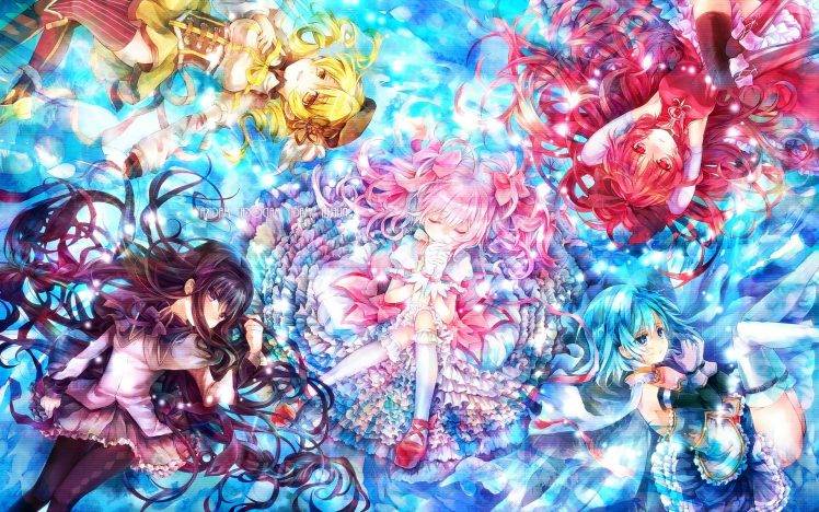 anime Girls, Anime, Mahou Shoujo Madoka Magica, Sakura Kyoko, Miki Sayaka, Kaname Madoka, Tomoe Mami, Akemi Homura HD Wallpaper Desktop Background
