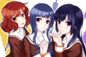 anime Girls, Anime, Hibike! Euphonium, Kousaka Reina, Oumae Kumiko, Yoroizuka Mizore, School Uniform