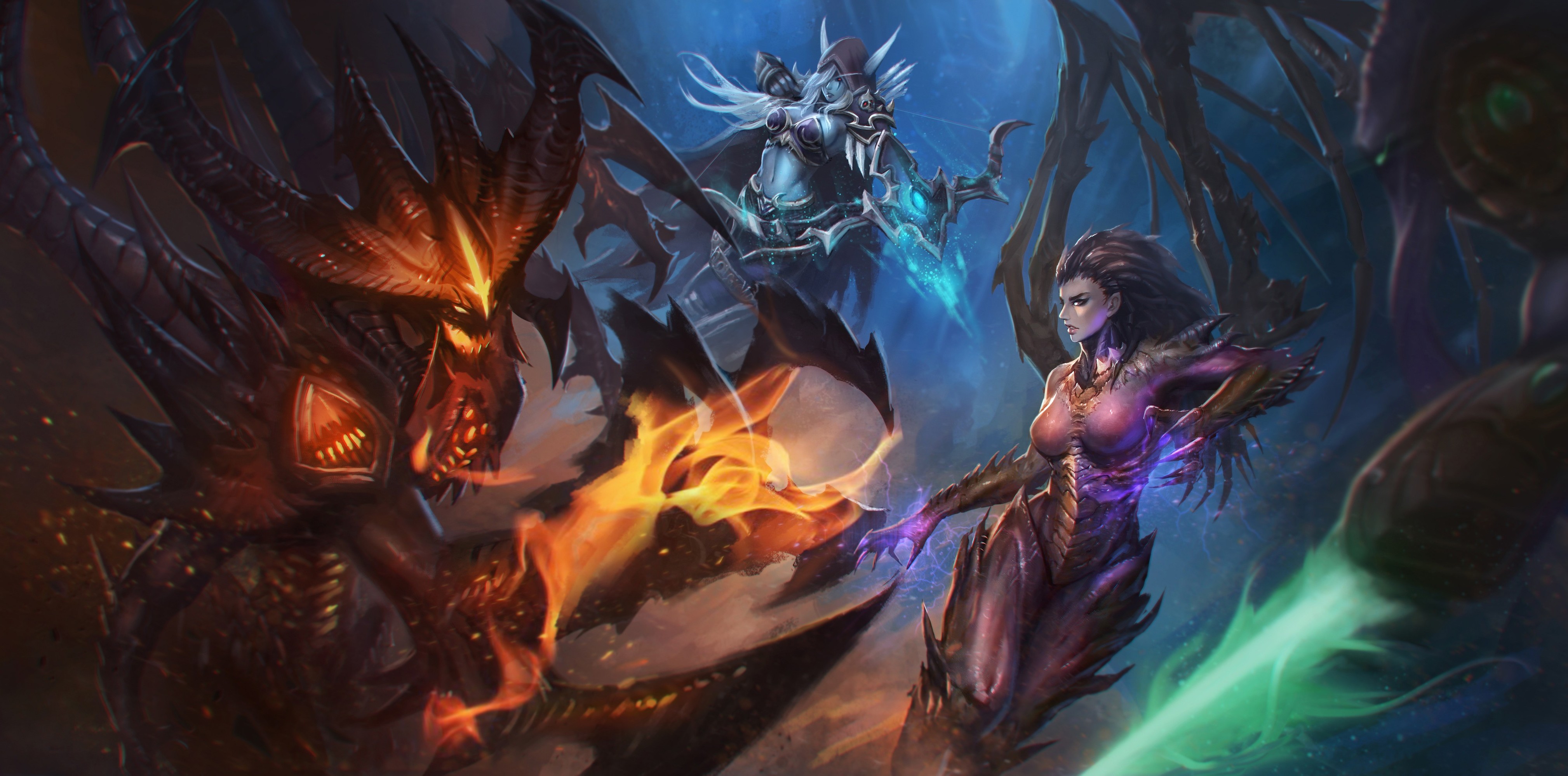 heroes Of The Storm, Sylvanas Windrunner, Contests, Sarah Kerrigan, Diablo, Zeratul, Blizzard Entertainment Wallpaper