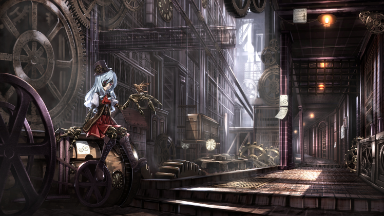anime Girls, Anime, Steampunk HD Wallpaper Desktop Background