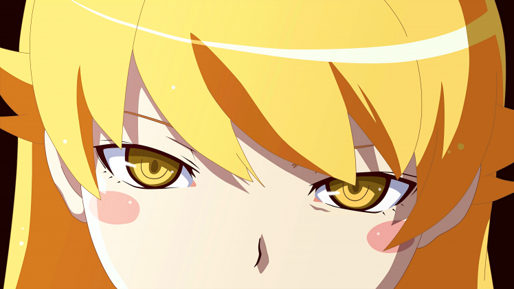 anime, Anime Girls, Oshino Shinobu, Long Hair, Blonde, Vector Art, Monogatari Series HD Wallpaper Desktop Background