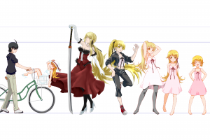 anime, Anime Girls, Oshino Shinobu, Long Hair, Blonde, Monogatari Series