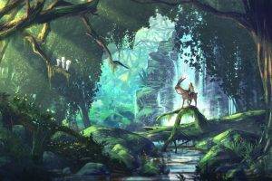 fantasy Art, Anime, Forest, Princess Mononoke, Studio Ghibli