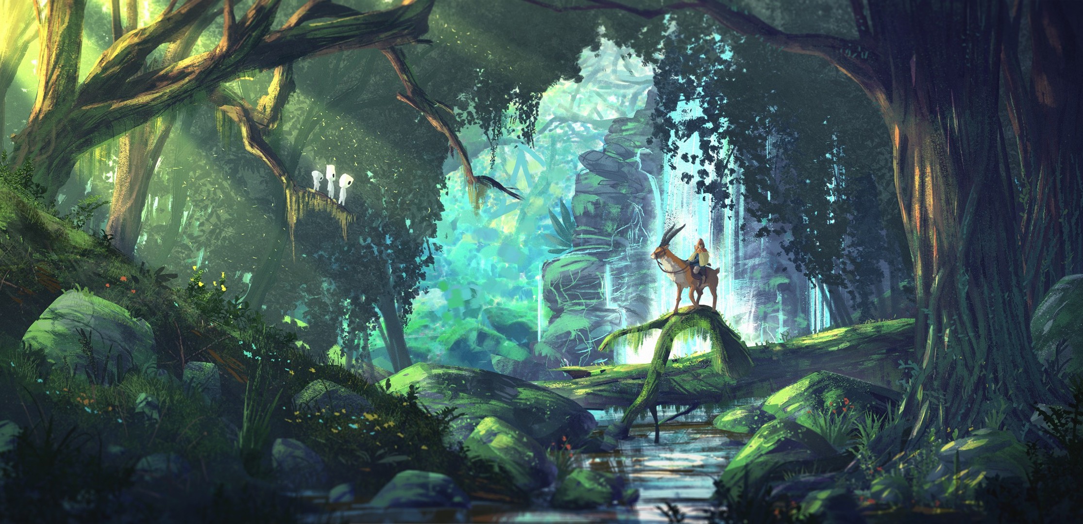 fantasy Art, Anime, Forest, Princess Mononoke, Studio