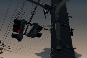 traffic Lights, Anime, Utility Pole