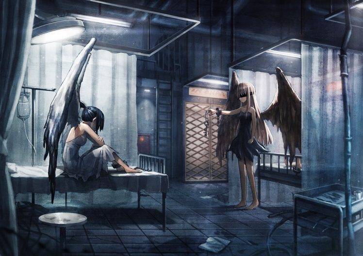 angel, Hospital, Anime Girls, Wings HD Wallpaper Desktop Background