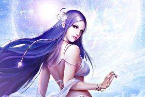 women, Fantasy Art, Long Hair, Purple Hair, League Of Angels
