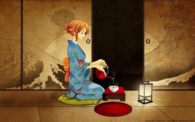One Piece, Nami, Kimono HD Wallpaper Desktop Background
