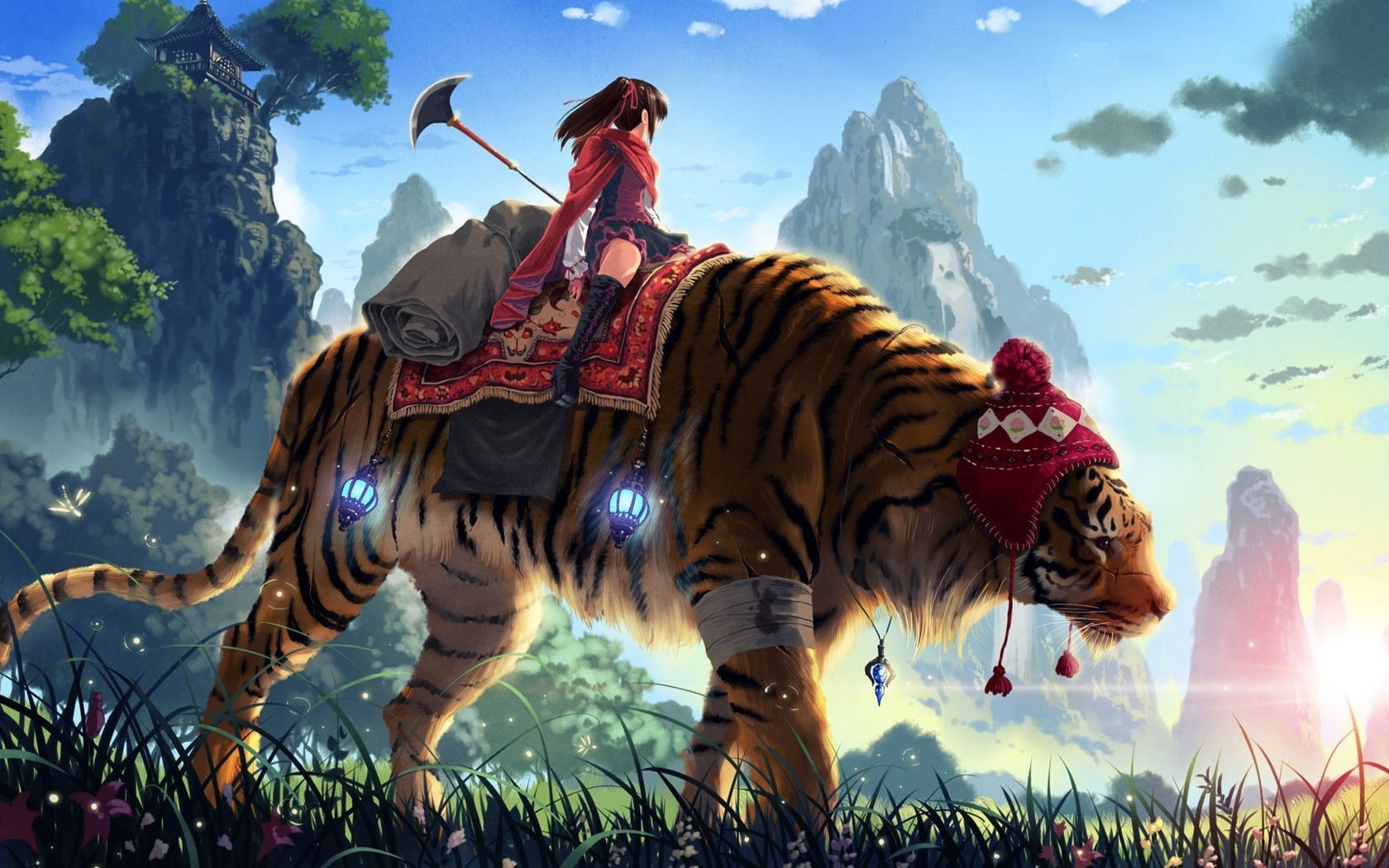 tiger, Original Characters Wallpaper