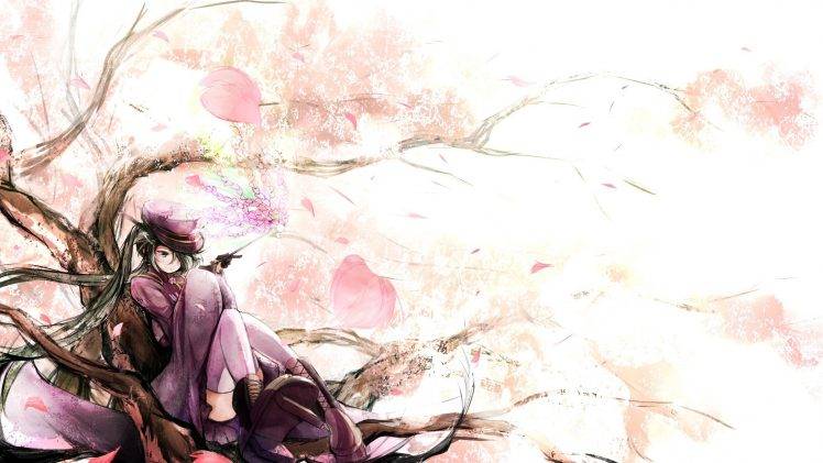 Hatsune Miku, Vocaloid, Anime, Anime Girls, Cherry Blossom HD Wallpaper Desktop Background
