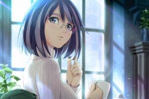 anime Girls, Anime, Monogatari Series, Glasses, Hanekawa Tsubasa