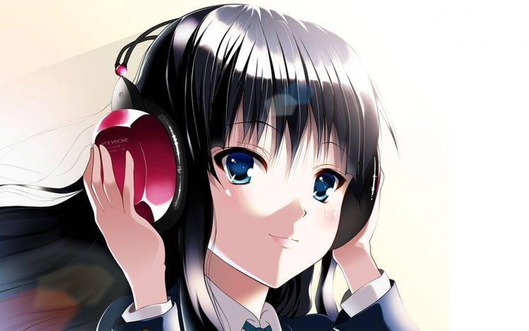 anime, Akiyama Mio, Headphones, K ON! HD Wallpaper Desktop Background