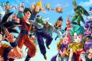anime, Dragon Ball, Vegeta, Bulma, Majin Boo, Trunks (character), Cell (character), Piccolo, Son Gohan, Son Goku, Yamcha, Gotenks, Vegito, Android 18, Dragon Ball Z