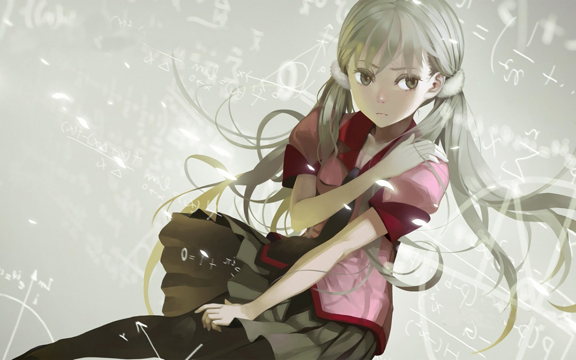anime, Anime Girls, Monogatari Series, Sodachi Oikura, School Uniform, Twintails Wallpaper