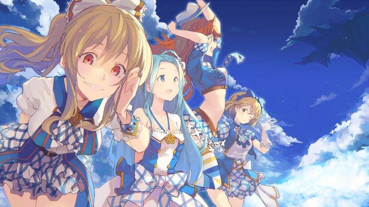 Granblue Fantasy, Clouds, Anime Girls HD Wallpaper Desktop Background