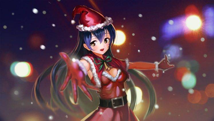 Love Live!, Christmas, Snow, Sonoda Umi HD Wallpaper Desktop Background