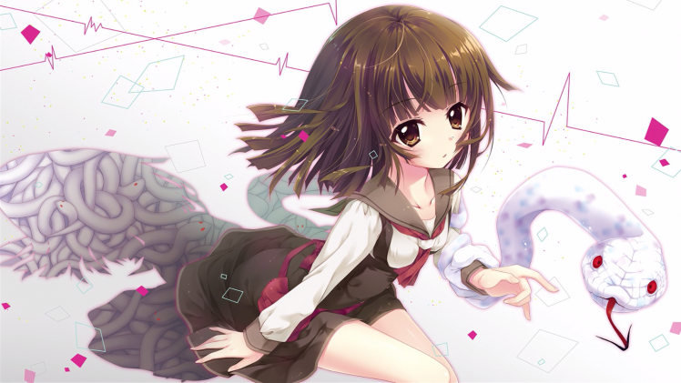 anime, Anime Girls, Sengoku Nadeko, Monogatari Series, Snake HD Wallpaper Desktop Background