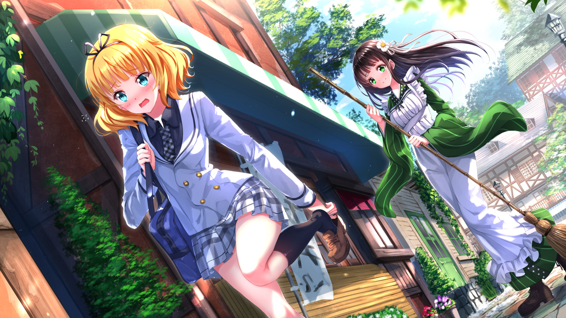 Anime Anime Girls Swordsouls Short Hair Gochuumon Wa Usagi
