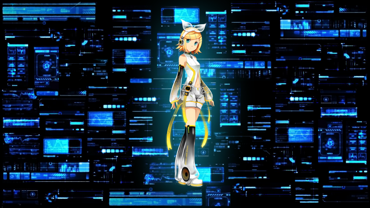 Vocaloid, Kagamine Rin HD Wallpaper Desktop Background