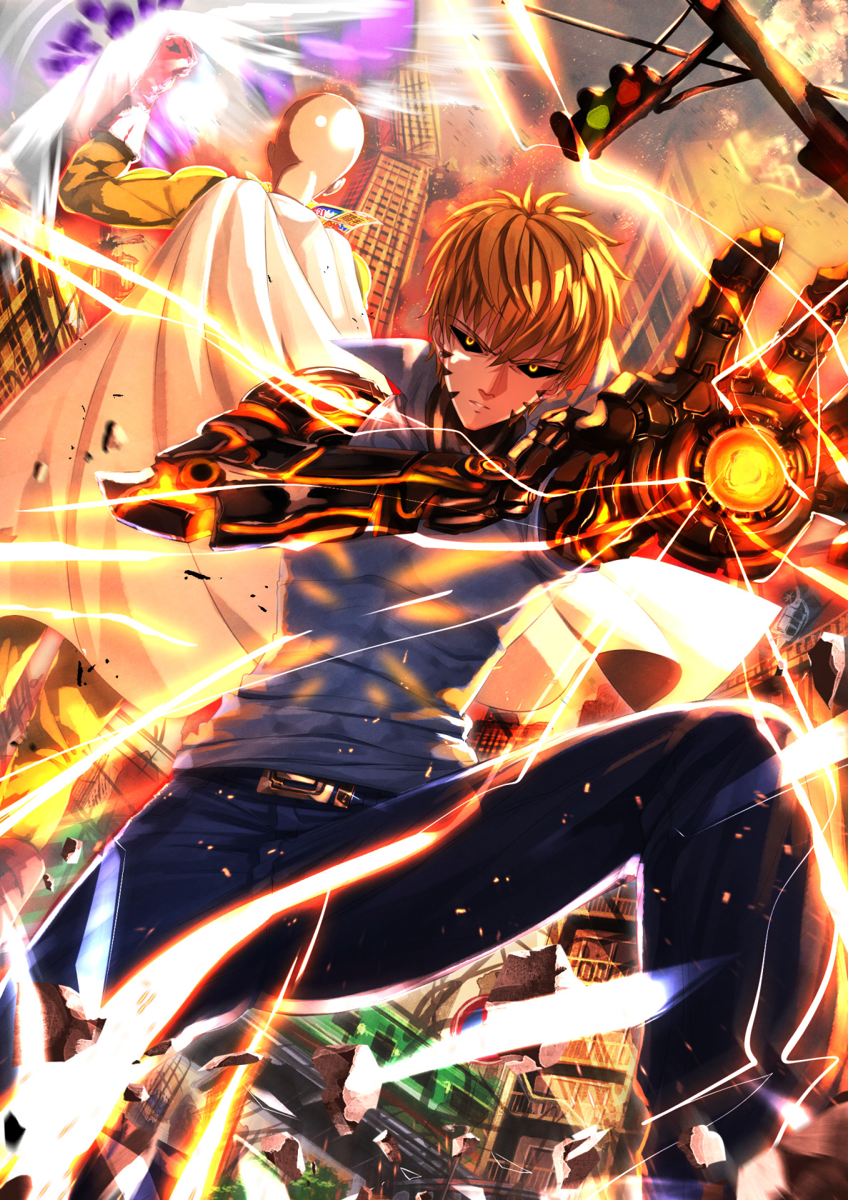 One Punch Wallpaper One Punch Man Genos Wallpapers Hd Desktop And Mobile Backgrounds Sunwalls