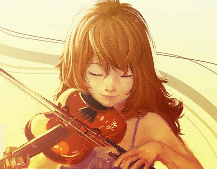violin, Miyazono Kaori HD Wallpaper Desktop Background